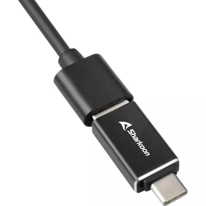 Sharkoon Hub de interfaces USB 3.2 Gen 1 (3.1 Gen 1) Type-C 5000 Mbit/s Negro