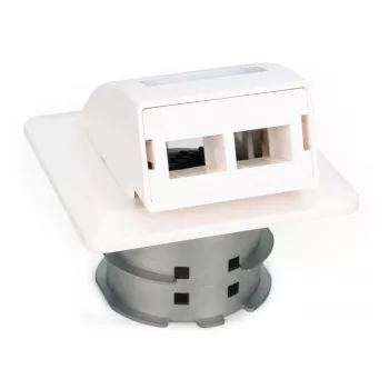 Toma de pared empotrable de fibra óptica FTTH Digitus DN-93201 adaptador SC/LC 86x30x86mm