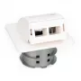 Toma de pared empotrable de fibra óptica FTTH Digitus DN-93201 adaptador SC/LC 86x30x86mm