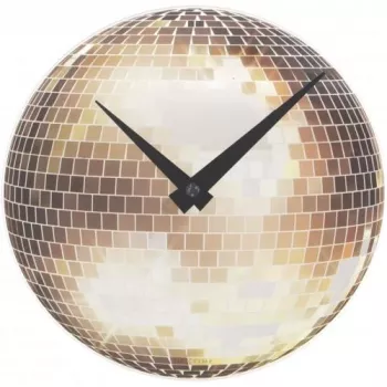 Reloj NeXtime 5172 Little Disco, Ø20 cm, pared, plata