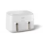 Freidora Philips serie 3000 NA353/10 doble 9 L de pie 2750 W freidora de aire plata, blanco