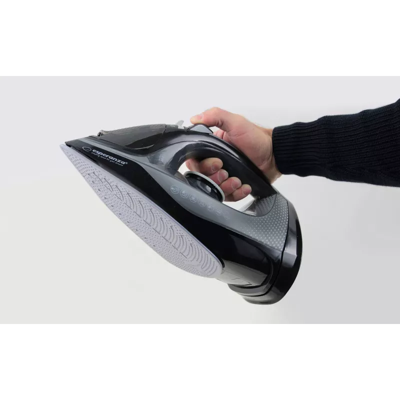 Plancha de vapor Esperanza EHI011 con suela cerámica Gris, Negro 2600 W