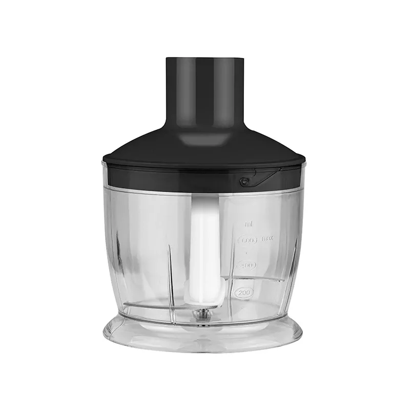 LAFE BlendMix BRK-003A set de batidora de mano, 800 W, 2 velocidades, turbo, cuchilla de acero inoxidable, vaso de 0,6 l, negro/plateado