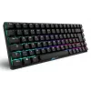 Teclado gaming mecánico Sharkoon Skiller SGK50S3 PBT negro amarillo RGB
