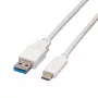 VALUE - cable USB - USB 3.0 (M) a USB Type-C (M) - 5 V - 900 mA - 1 m - Blanco (11.99.9011)