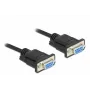 Cable serie DeLOCK 86608 negro 1m RS-232 Sub-D9