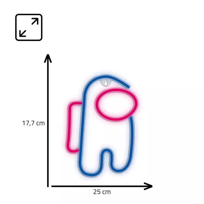 Lámpara LED de neón decorativa MANTA SNL27BLT Style Neon Lights ASTRONAUT, lámpara LED de acento de mesa y pared lista para enchufar