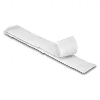 DeLOCK cinta de velcro autoadhesiva L 1 m x An 20 mm blanca