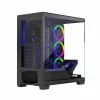 Caja de PC MODECOM Volcano Stellar 5F ATX Midi Tower, cristal templado, 5 ventiladores preinstalados, USB‑C, compatible con microATX/ATX, GPU máx. 420 mm, altura de disipador de CPU 175 mm