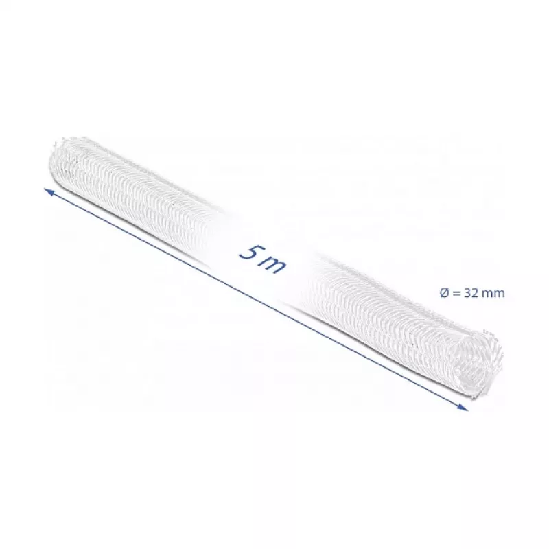 Tubo trenzado DeLOCK 20818 5 m x 32 mm blanco