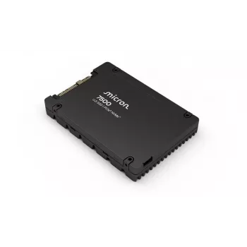 SSD | MICRON | serie SSD 7500 MAX | 1,6 TB | NVMe | tecnología de memoria flash 3D NAND | velocidad de escritura 2700 MB/s | velocidad de lectura 6800 MB/s | factor de forma U.3 | TBW 4380 TB | MTBF