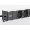 Regleta de enchufes de aluminio Digitus DN-95411 3 tomas de seguridad 2 m
