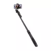 Palo selfie con trípode Crong CRGSGU1BLK aluminio Bluetooth con patas plegables y soporte para móvil