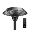 Estufa de pie eléctrica de infrarrojos TARGUS TB2068S-01, 2000 W, 3 niveles de potencia, IP45, para hasta 20 m²