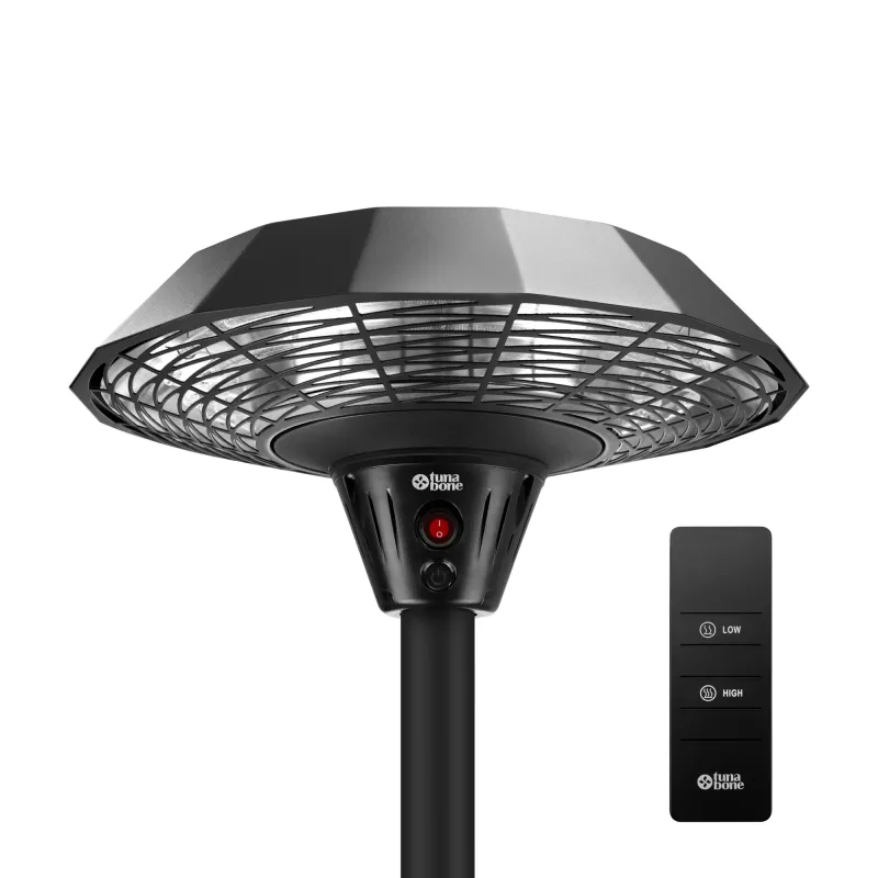 Estufa de pie eléctrica de infrarrojos TARGUS TB2068S-01, 2000 W, 3 niveles de potencia, IP45, para hasta 20 m²
