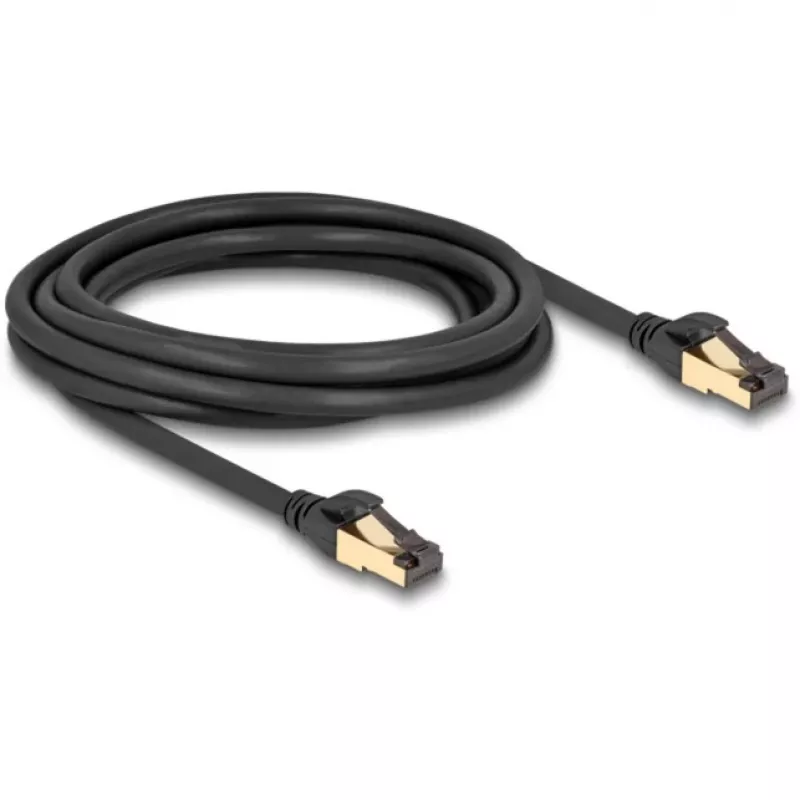 Cable de red DeLOCK RJ45 Cat.6A conector macho a conector macho S/FTP negro 3 m
