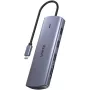 Adaptador multipuerto USB-C Unitek D1113A — HDMI, VGA, lector de tarjetas, PD 100W
