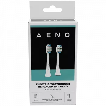 Cabezales de cepillo de repuesto AENO, blanco, cerdas Dupont, pack de 2 (para ADB0003/ADB0005 y ADB0004/ADB0006)