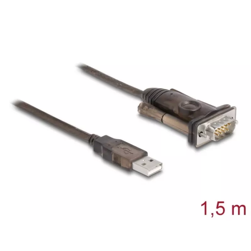 Adaptador USB 2.0 Type-A a serie RS-232 D-Sub 9 pines conector macho DeLOCK 62646