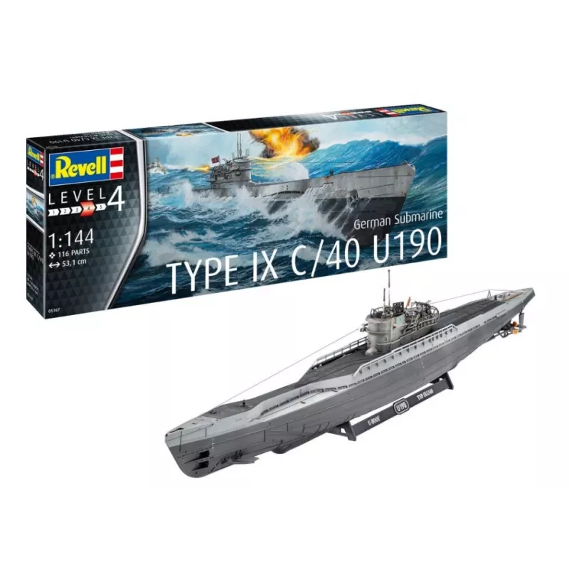 Maqueta de plástico German Submarine T.IX C/40 1/144