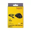 Ratón DeLOCK 12548 Office zurdo USB Type-A óptico 2400 DPI