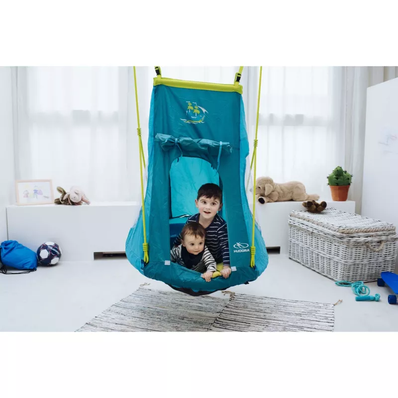 Columpio nido con tienda Pirate 90 (turquesa)