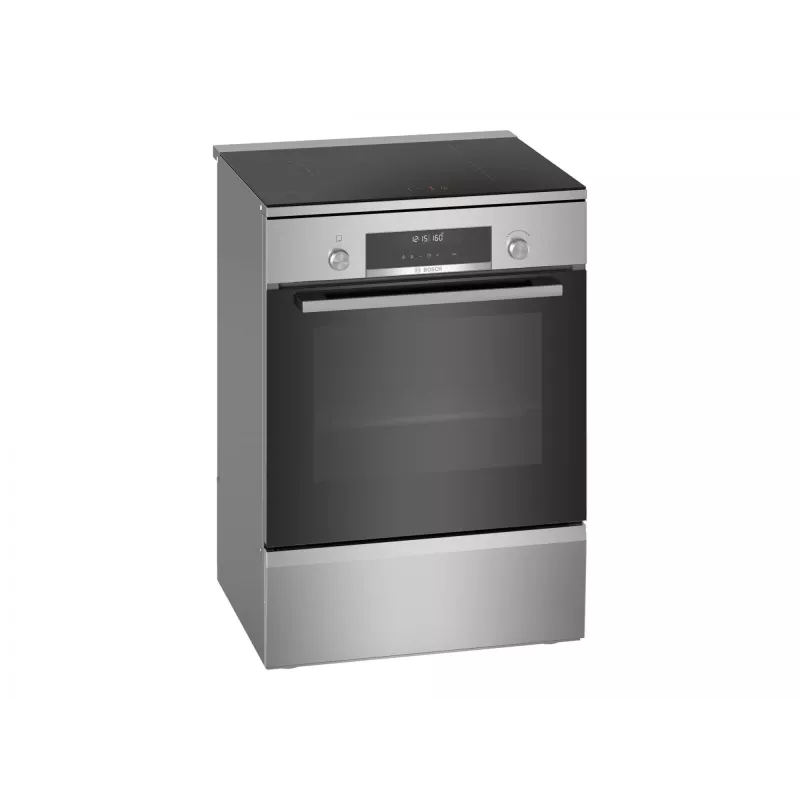Bosch Cocina HLS79Y351U Serie 6 Placa de inducción, horno eléctrico, acero inoxidable, ancho 60 cm, grill, LCD, 63 L, profundidad 60 cm