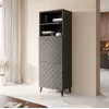 Armario de almacenamiento Cama Meble ABETO 60×40×176,5 cm grafito/grafito brillo