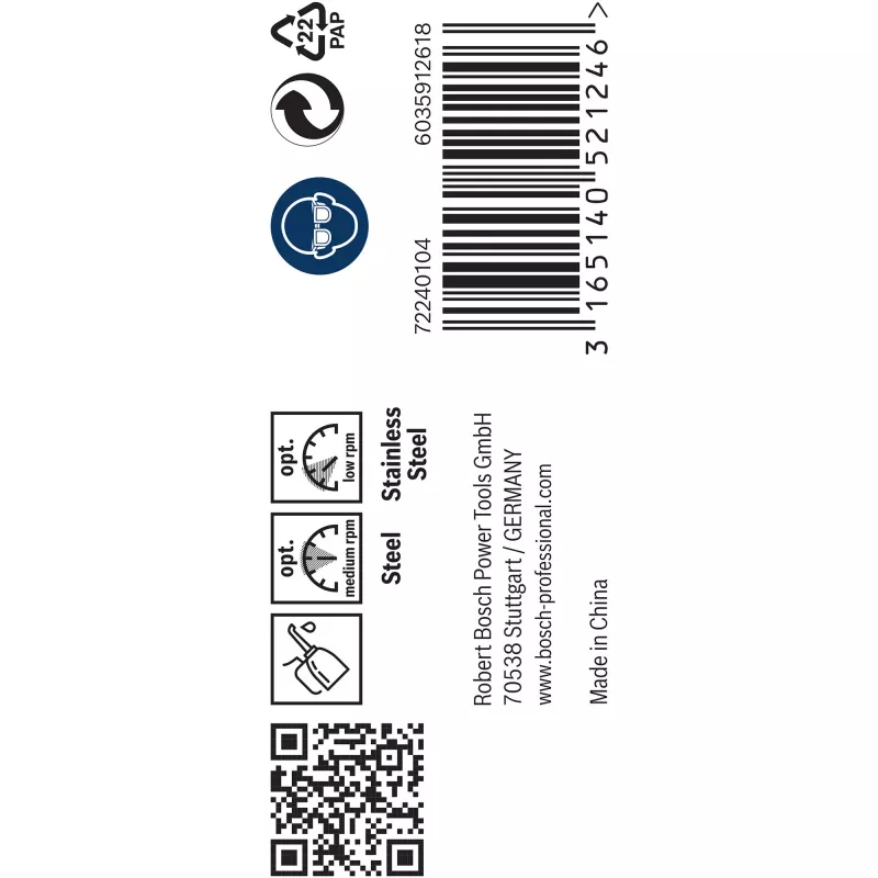 Juego de brocas Bosch HSS Twist Drill Bits Cobalt, modelo 2608585889
