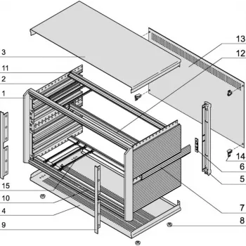 SCHROFF Carcasa completa, sin apantallar - PROPAC PRO Enclosure.3HE 28TE 266T (24576001)
