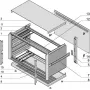 SCHROFF Carcasa completa, sin apantallar - PROPAC PRO Enclosure.3HE 28TE 266T (24576001)