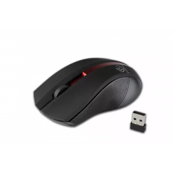 Ratón óptico inalámbrico Rebeltec GALAXY negro/rojo interfaz