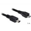 Cable USB DeLOCK 83177 1 m Micro-USB B Mini-USB B Negro
