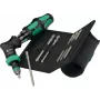 Destornillador de carraca Wera Kraftform Kompakt Pistol RA‑R 2 con 13 puntas, diseño compacto de mango de pistola con carraca