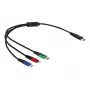 Cable de carga USB 3 en 1 DeLOCK USB Type-C Lightning Micro USB 30 cm