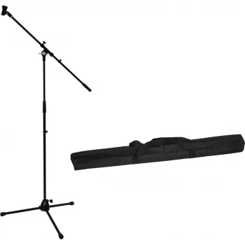 Set de pie de micrófono Omnitronic PRO con brazo articulado y bolsa de transporte