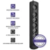 Protector contra sobretensiones Qoltec 50112 negro 6 tomas AC 230V 3m