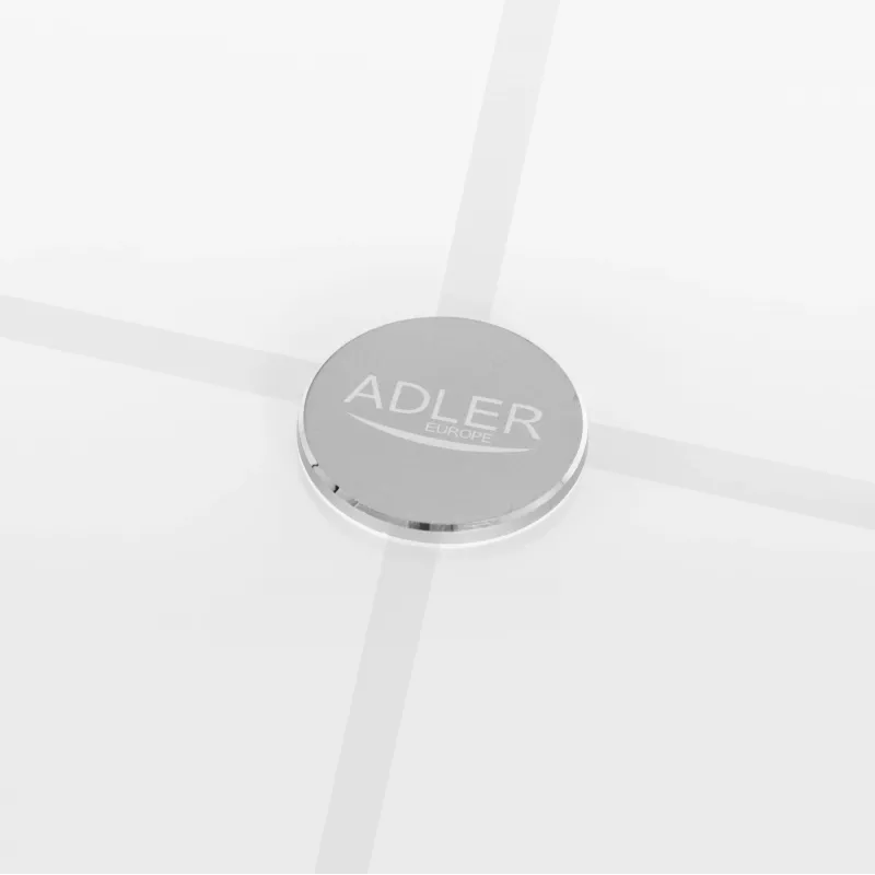 Báscula de baño Adler AD 8187 — peso máx. 180 kg, precisión 100 g, medición de IMC, blanca