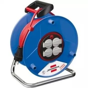 Alargador hugo brennenstuhl 25 m H05VV-F 3G1.5 con 4 tomas de corriente AC multicolor