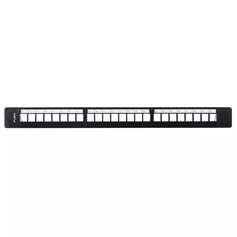 Patch panel 1U LANBERG PPKS-1124-B, 24 puertos, 1U, ABS, negro, 482,6×44,5×154 mm