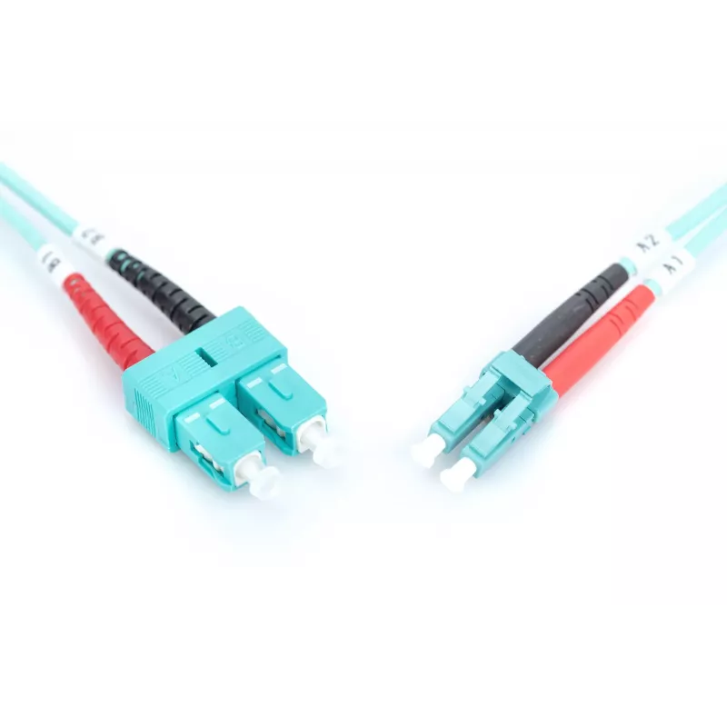 Cable de parcheo de fibra óptica Digitus OM3 LC/SC 1 m