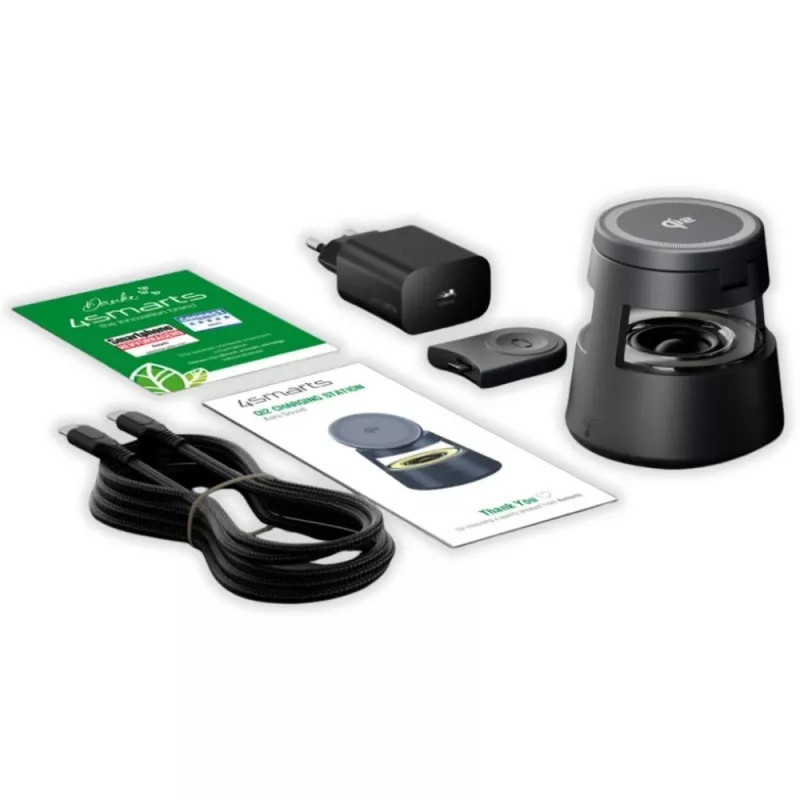 Cargador inalámbrico 4smarts 541327 USB Type-C interior gris