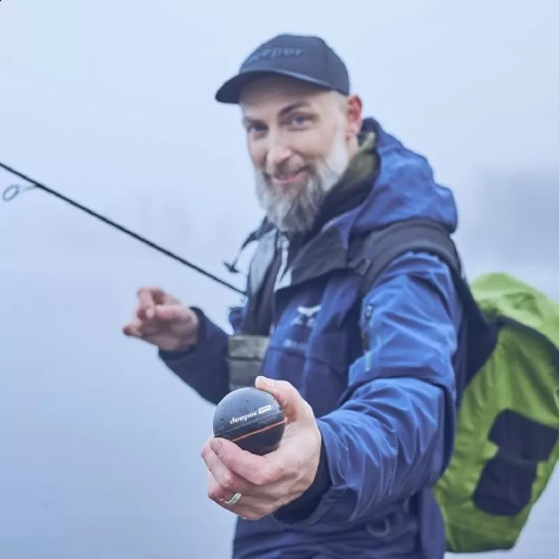 Deeper Smart Sonar PRO+ 2 sonda de pesca lanzable, 100/240/675 kHz, profundidad 100 m, Wi-Fi, GPS, hasta 9 h, negra