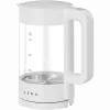 Hervidor de agua eléctrico, blanco, 220-240V, 1850-2200W, 1,7L, función mantener caliente 30 min., 40,60,80,90,100, panel de control en el asa
