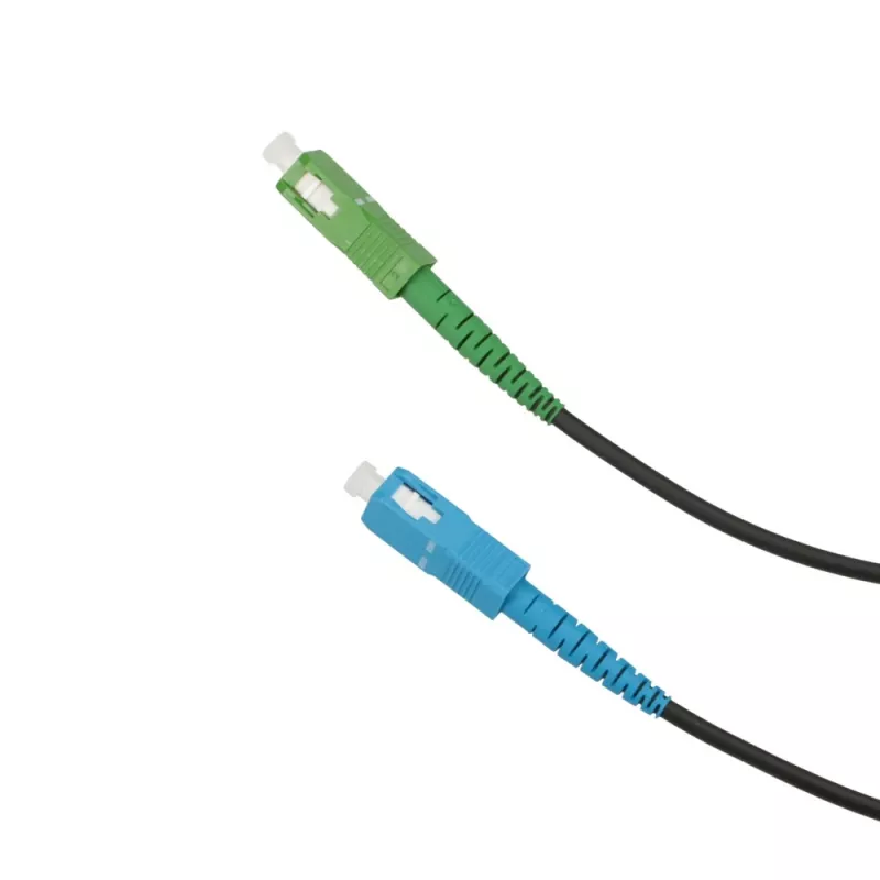 Latiguillo de fibra óptica Extralink SC/APC–SC/UPC drop redondo SM G.657.A2 40 m FTTH, simplex, negro