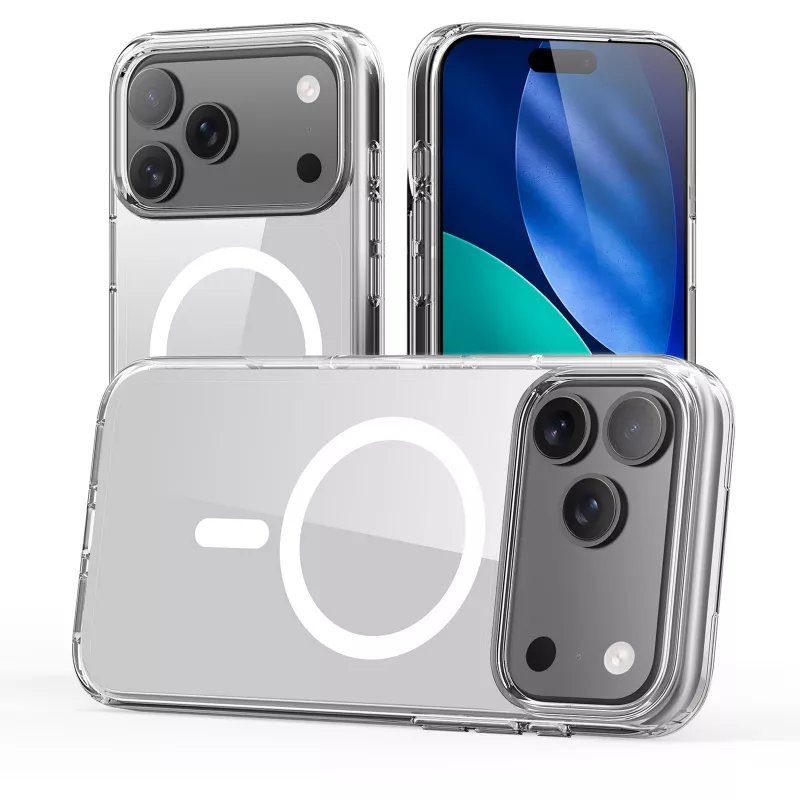 Nevox StyleShell SHOCKFlex - iPhone 17 Pro Max compatible con MagSafe, transparente