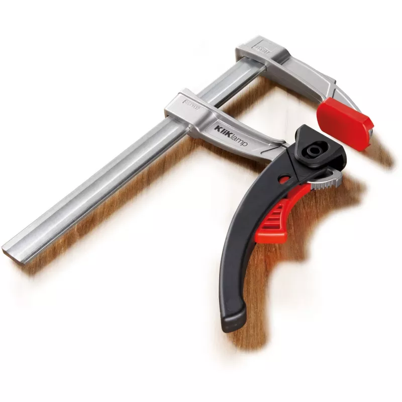 BESSEY KliKlamp sargento de apriete 30 cm acero inoxidable, negro, rojo