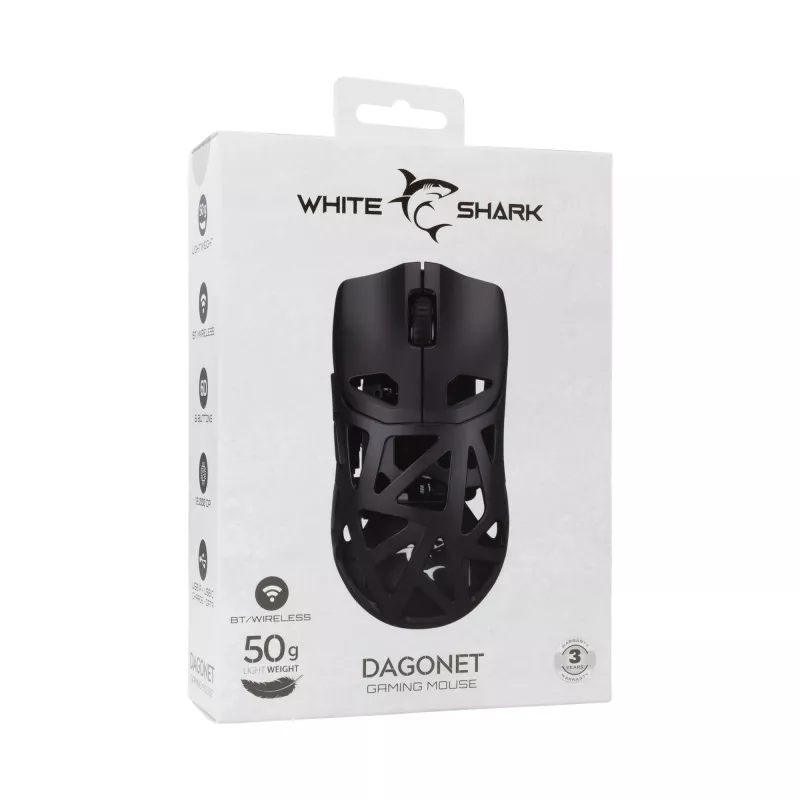 White Shark WGM-5019 Dagonet Wireless 24000 dpi Negro