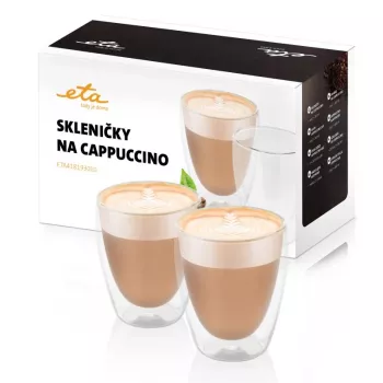 Vasos de cappuccino Eta 240 ml transparente vidrio borosilicato