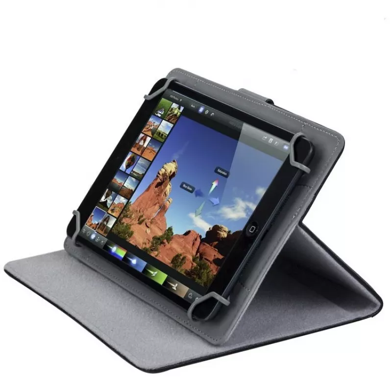 Rivacase Orly 3017 funda tipo libro para tableta 10,1 pulgadas (25,6 cm), piel sintética PU, negra